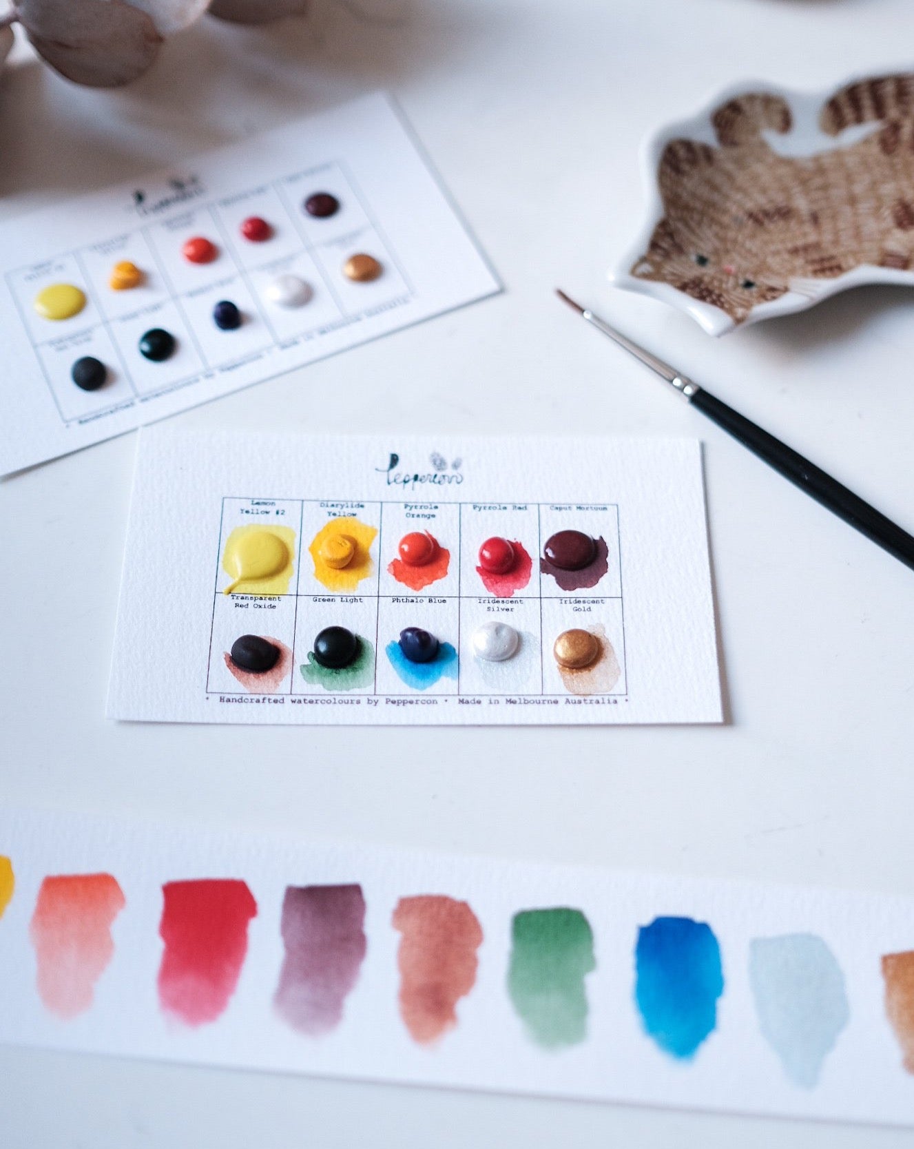 Handmade Watercolour Paint Sample Dot Cards - Mixer Set