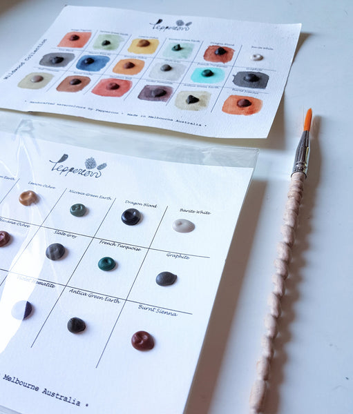 Handmade Watercolor Paint Sample Dot Cards - Wildwood Collection